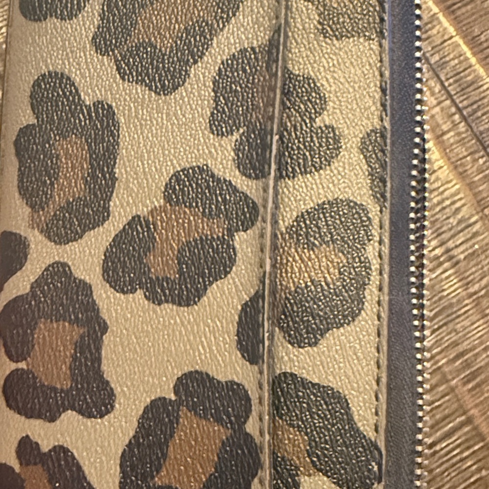 Coach Tan and Black Animal Print Wallet - Picture 8 of 10